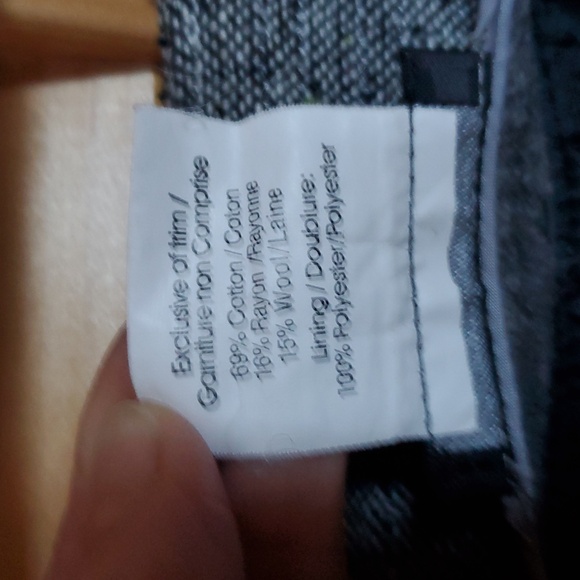 Wool Blend Tweed Wide Leg Pants - Picture 6 of 6